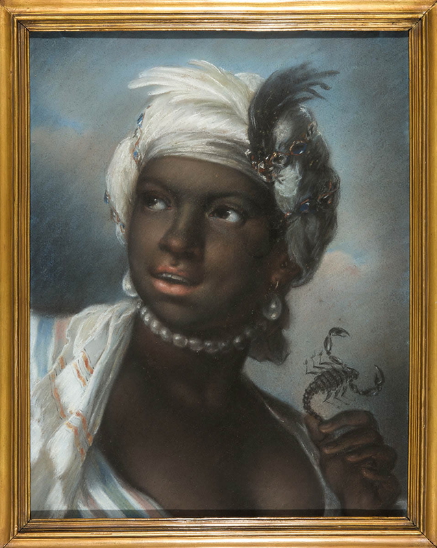 rosalba carriera personification of africa rococo pastel