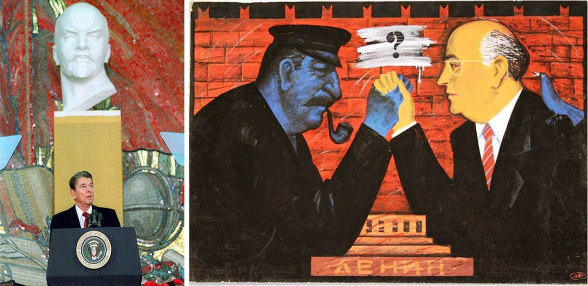 stalinist reactionaries gorbachev president reagan kremlin palace moscow
