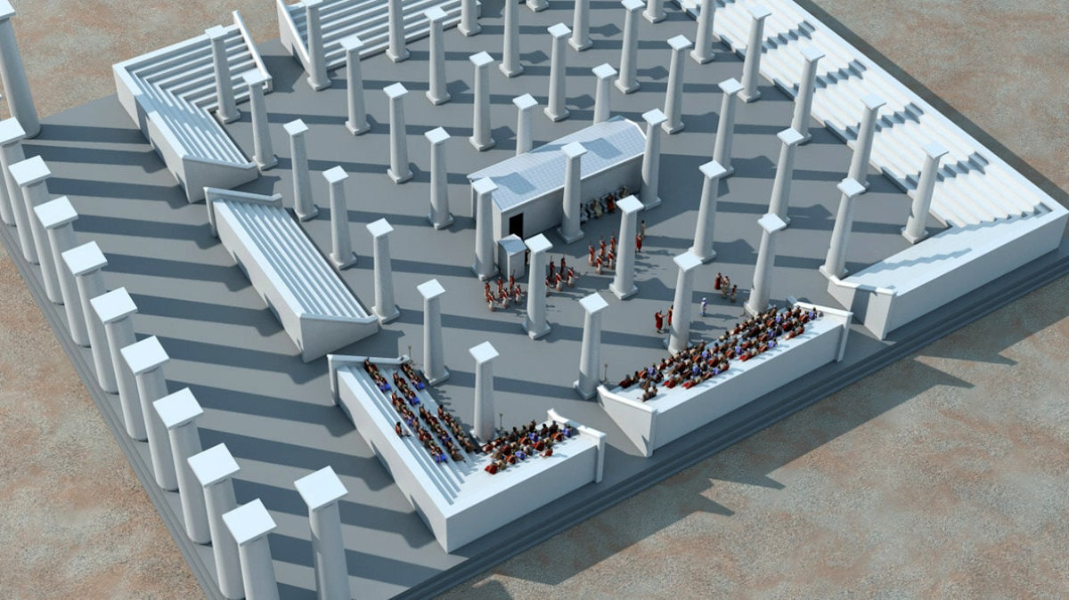 telesterion eleusis interior layout reconstruction