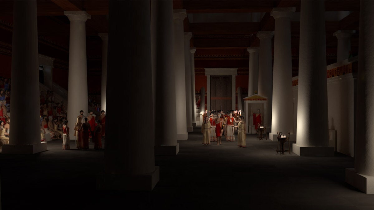 telesterion eleusis mysteries reconstruction