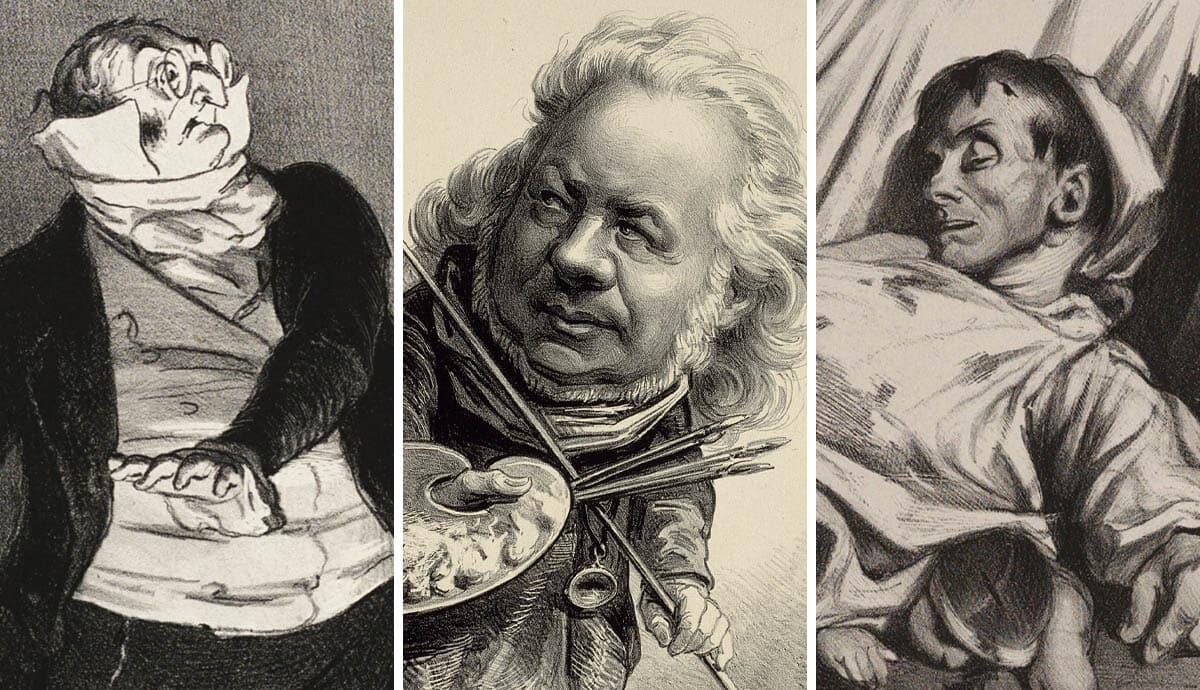 three lithographs by honore daumier