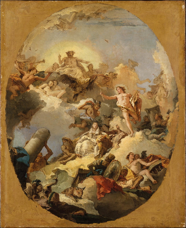 tiepolo apotheosis of Spanish monarchy rococo painting