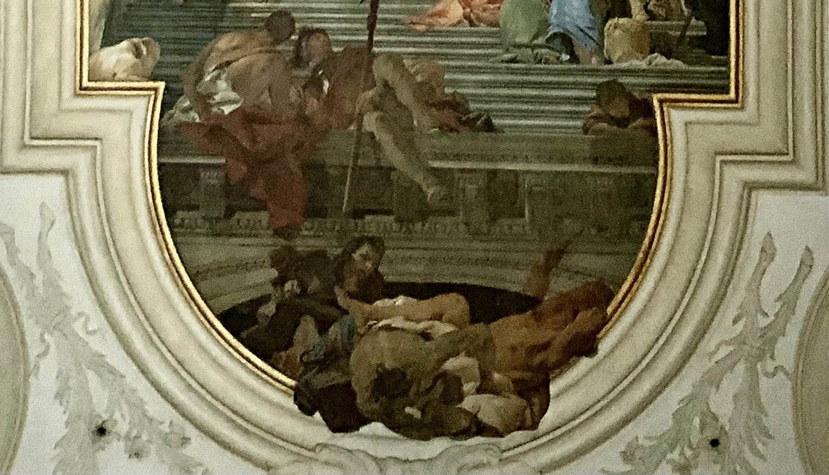 tiepolo institution of rosary trompe loeil rococo fresco