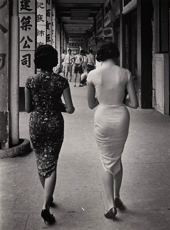 yau leung two women gloucester road cheongsams 1961