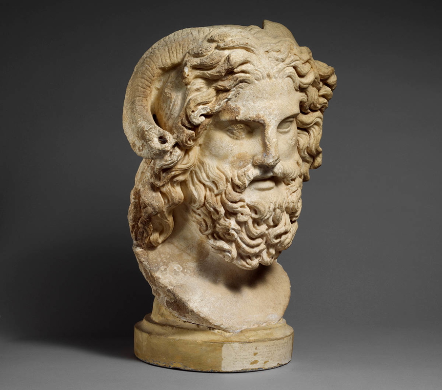 Zeus marble bust sculpture met museum