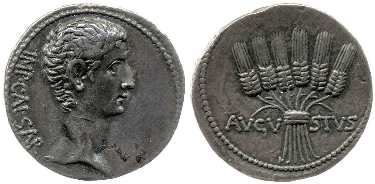 augustus roman emperor coin pergamon