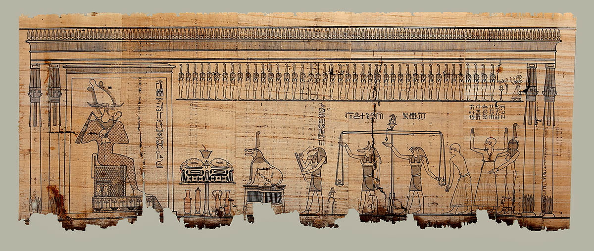 book dead papyrus thoth anubis horus judge