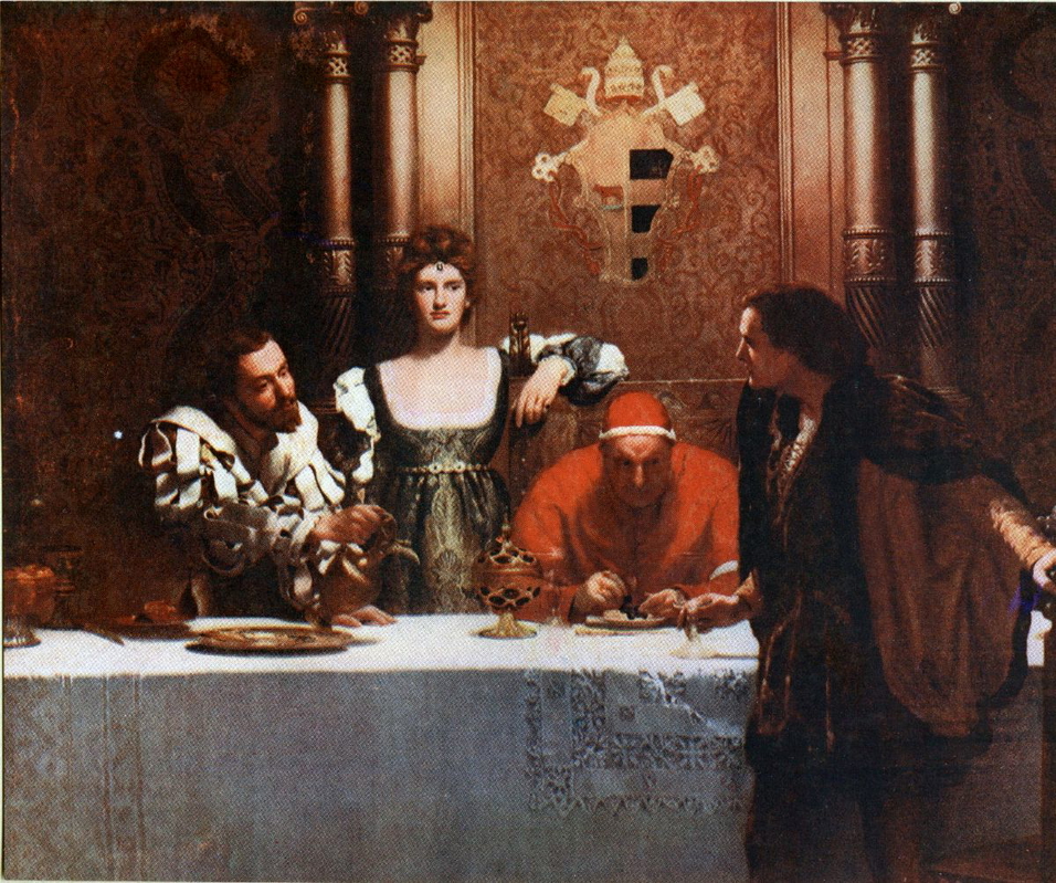 borgias wine niccolo machiavelli painting