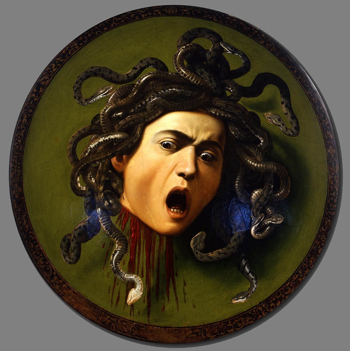 caravaggio medusa uffizi