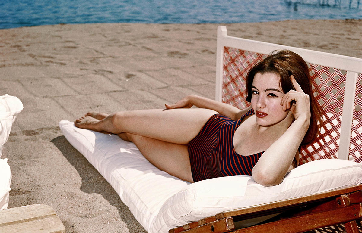 christine keeler at beach profumo affair