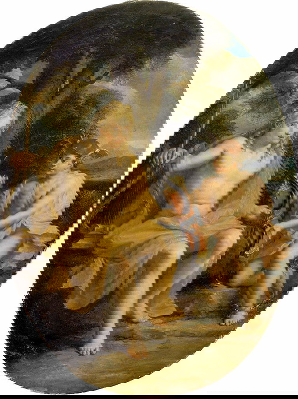 coypel story apollo god hermes painting