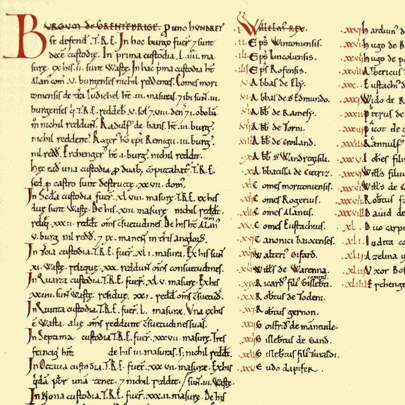 domesday book page peasants revolt