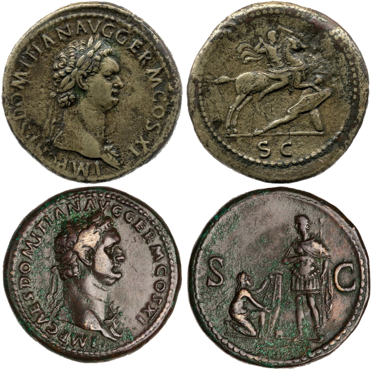 domitian paired germanic war coins