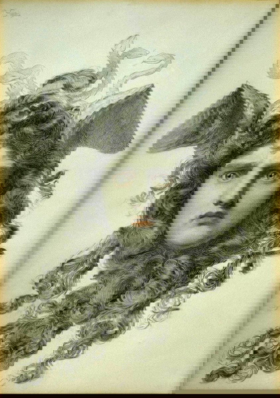 fredereick sandys gorgon drawing