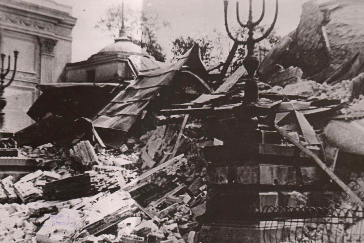 great synagogue warsaw ruins
