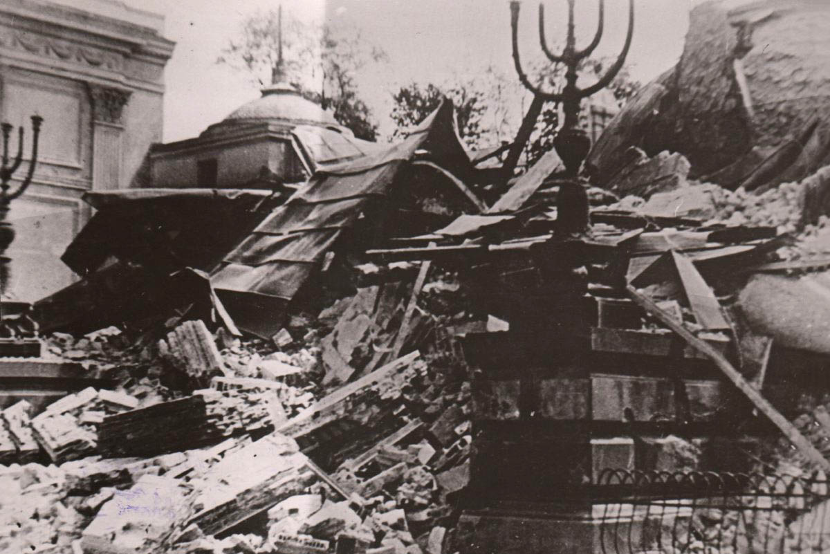 great synagogue warsaw ruins