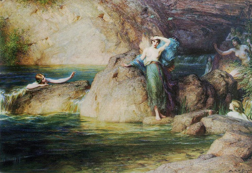 herbert james draper halcyone painting