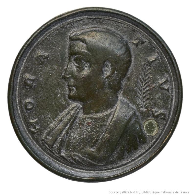 horace roman poet bronze medallion