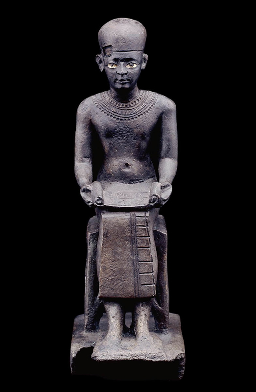 imhotep bronze statuette british museum 600 bce