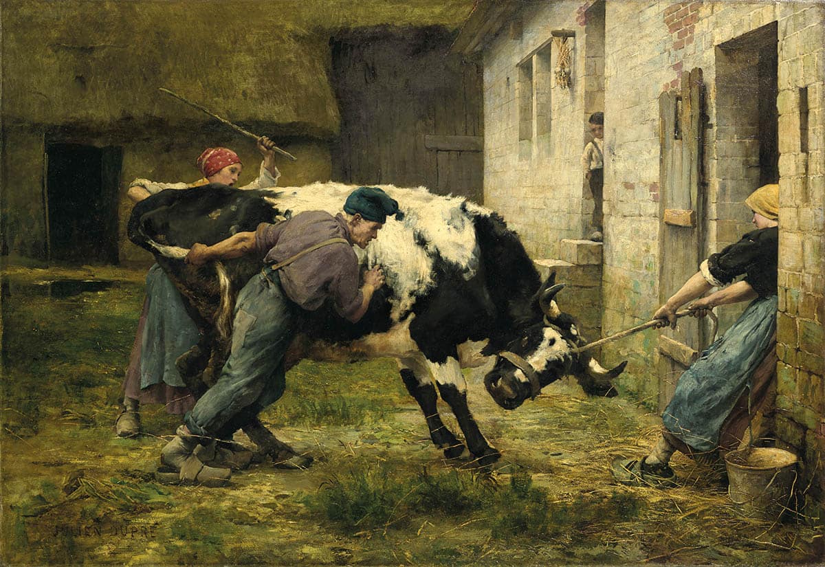 julien dupre on the farm realism painting