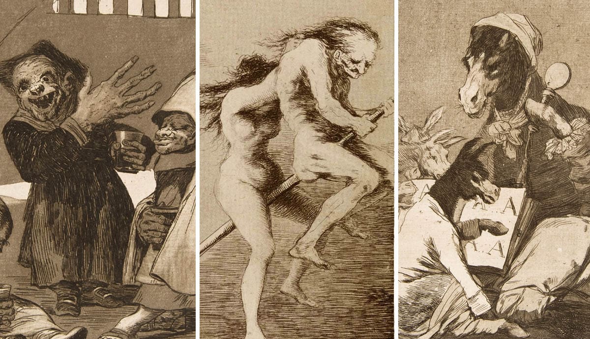 los caprichos plates by francisco goya