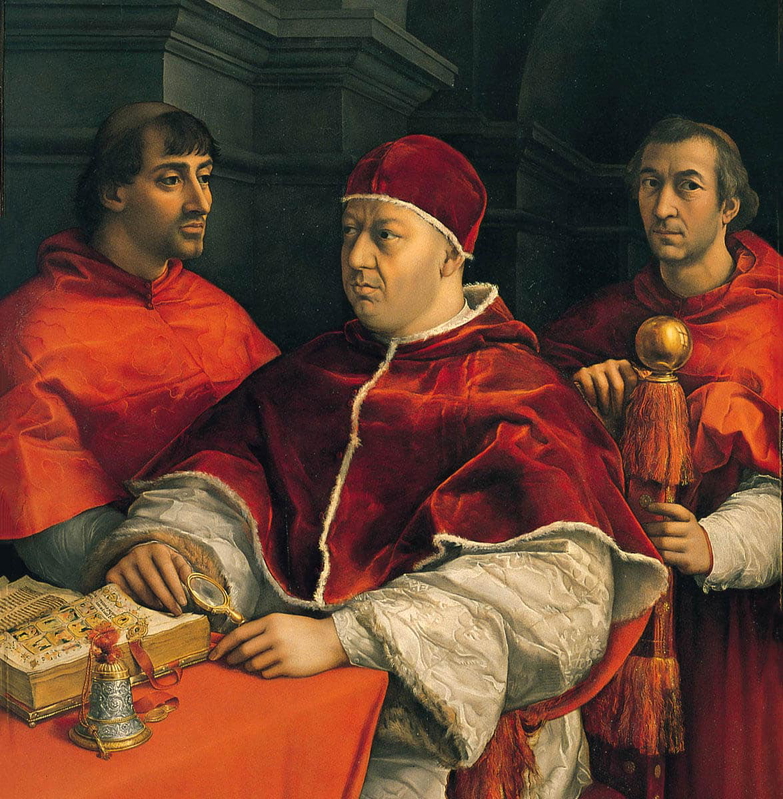 Raffaello Sanzio Portrait of Leo X with the Cardinals the renaissance