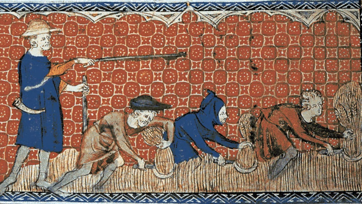 medieval feudalism peasants revolt illustration