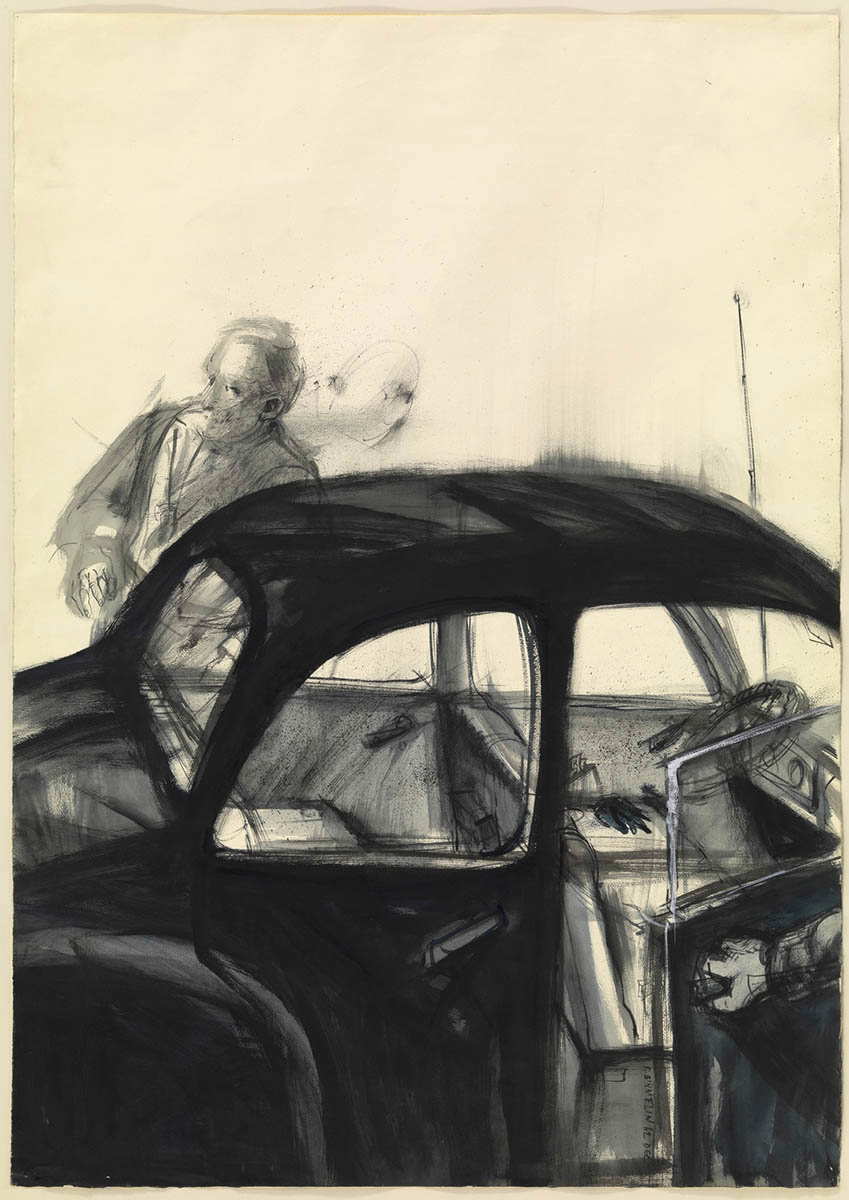 opening car doors birmelin satre sketch