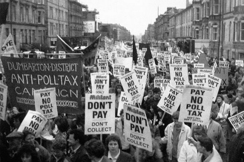 poll tax glasgow 1980s photo