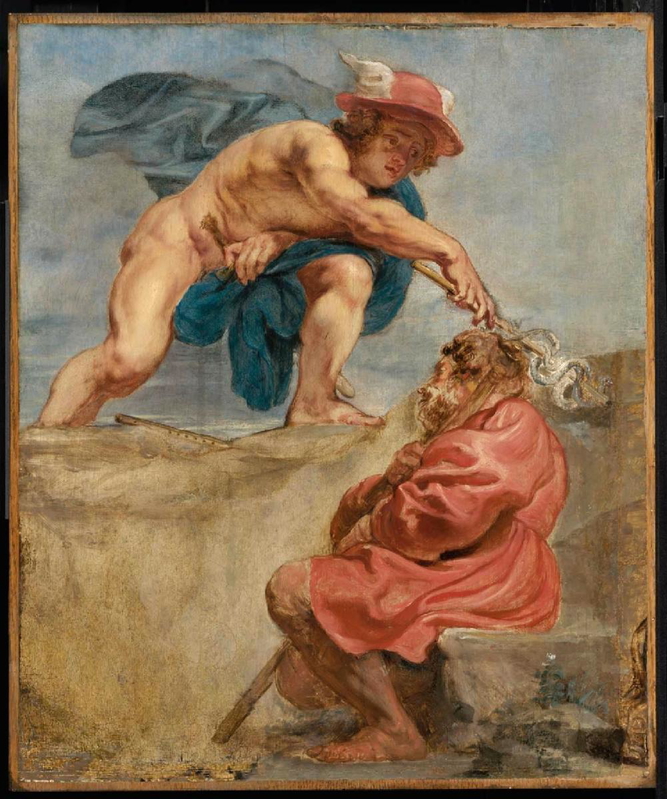 reubens mercury sleeping herdsman painting