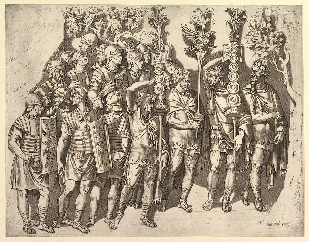 roman soldiers drawing
