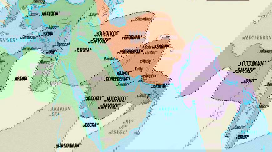 safavid empire map