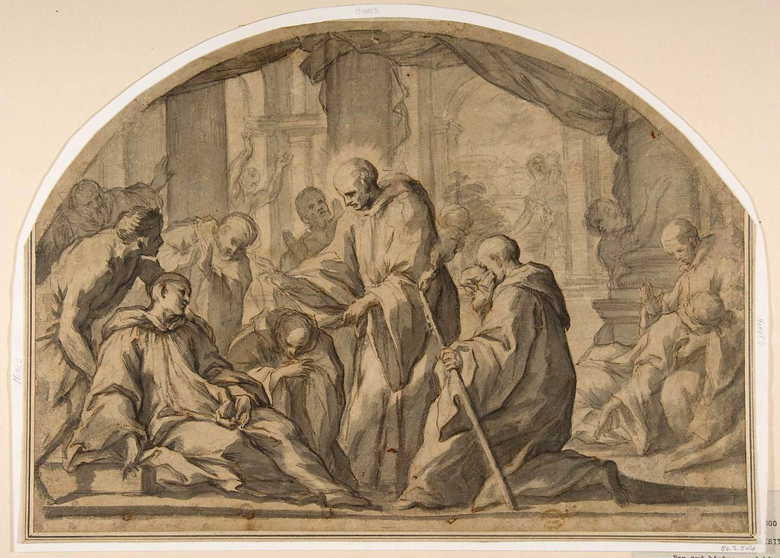 saint visiting plague stricken