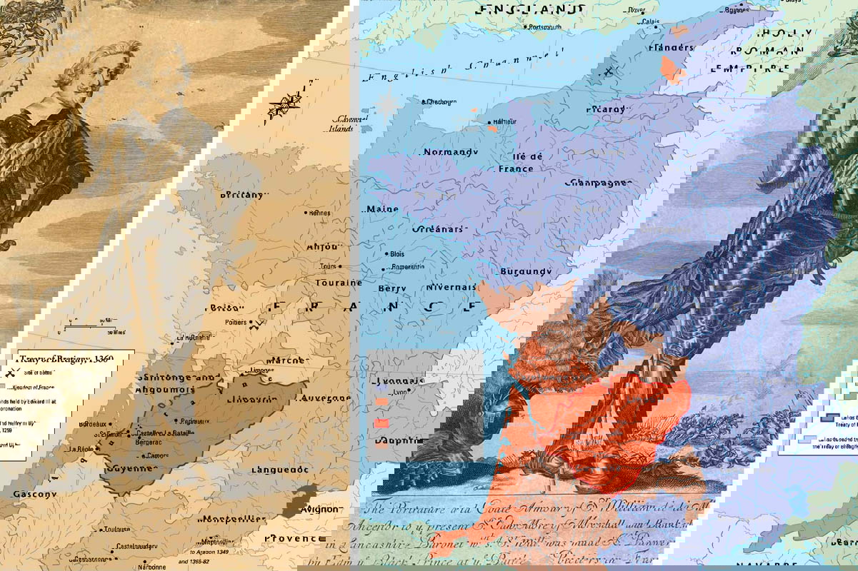 sir william more treaty of bretigny map