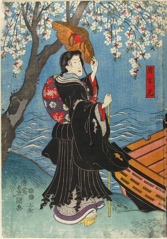 sumidagawa bairyu shinsho utagawa kunisada woodblock print 1847