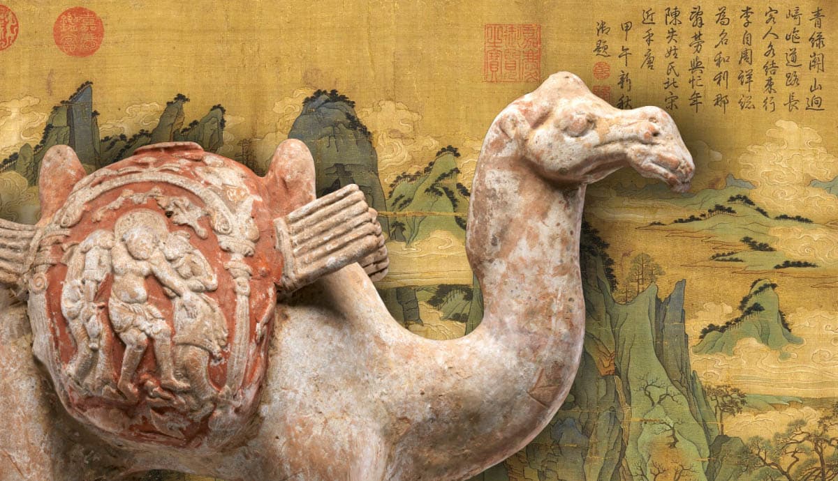 tang dynasty illustration painting and camel