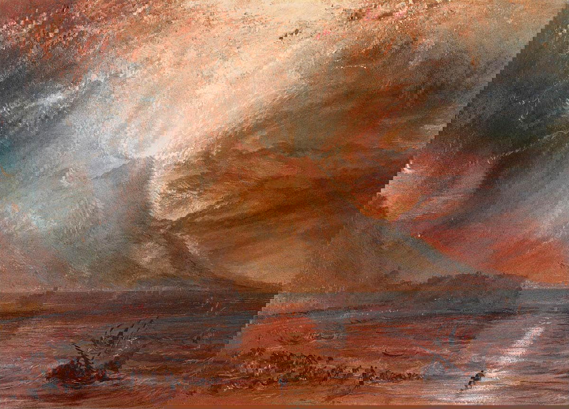 turner vesuvius in eruption painting
