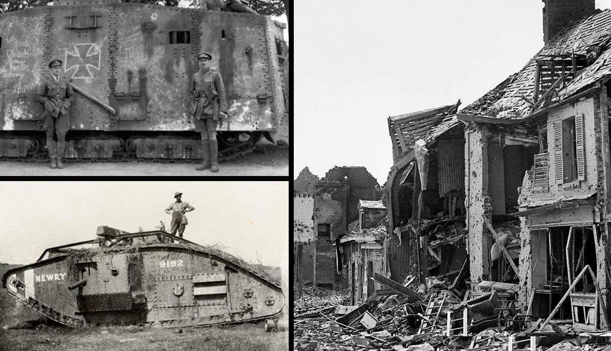 ww1 tanks with battle villers brettoneux