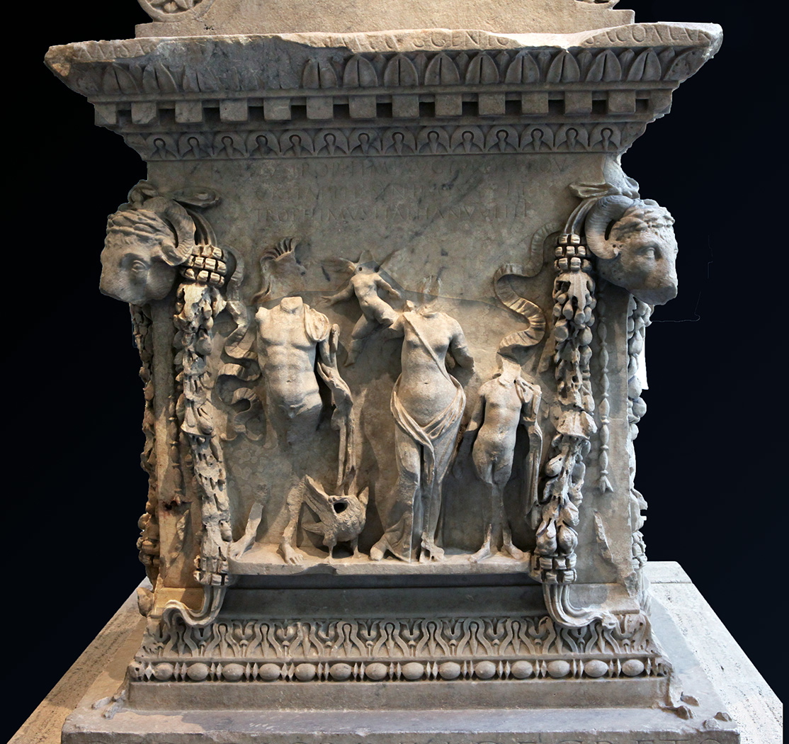 Altar of Mars from Ostia showing Mars and Venus, c. 100 CE. Source: Museo Nazionale Romano