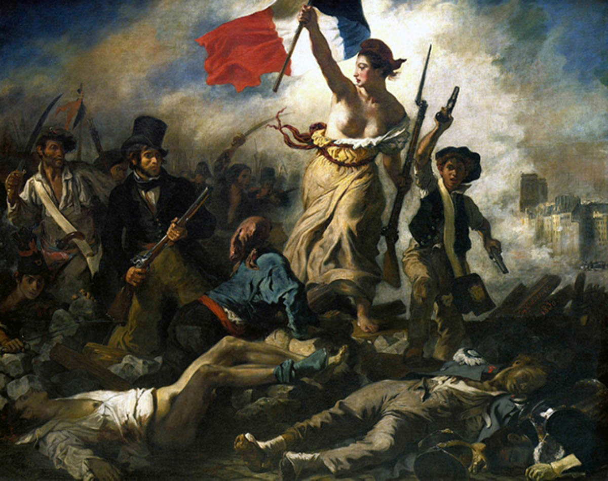 Eugene delacroix liberty leading people painting