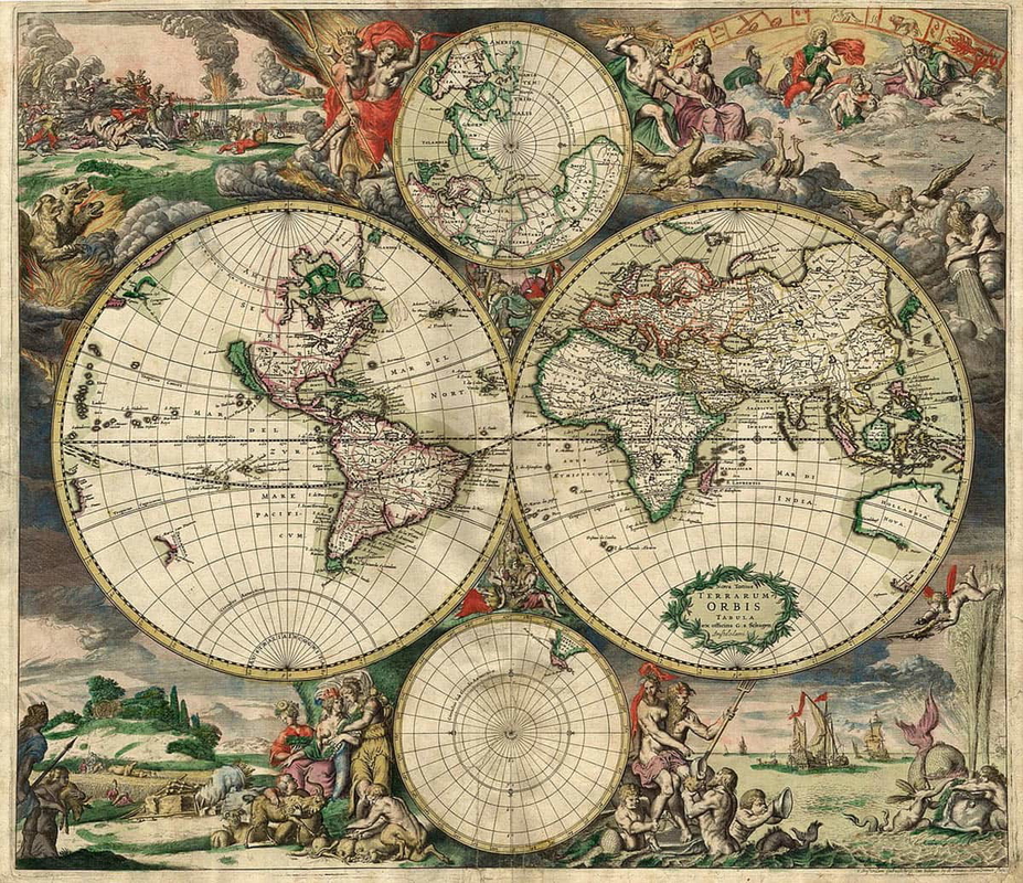 World Map 1689 Amsterdam