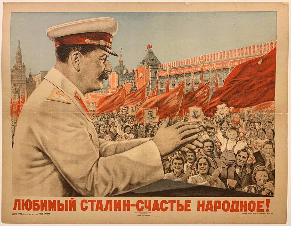 beloved stalin communist poster