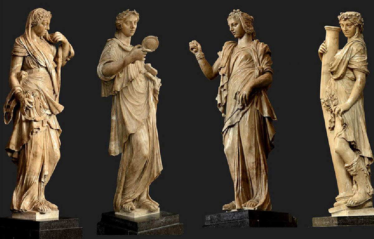 cardinal virtues aristotle statues