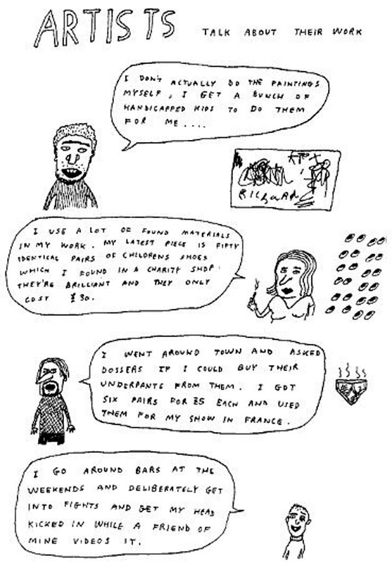 david shrigley sack artists painting