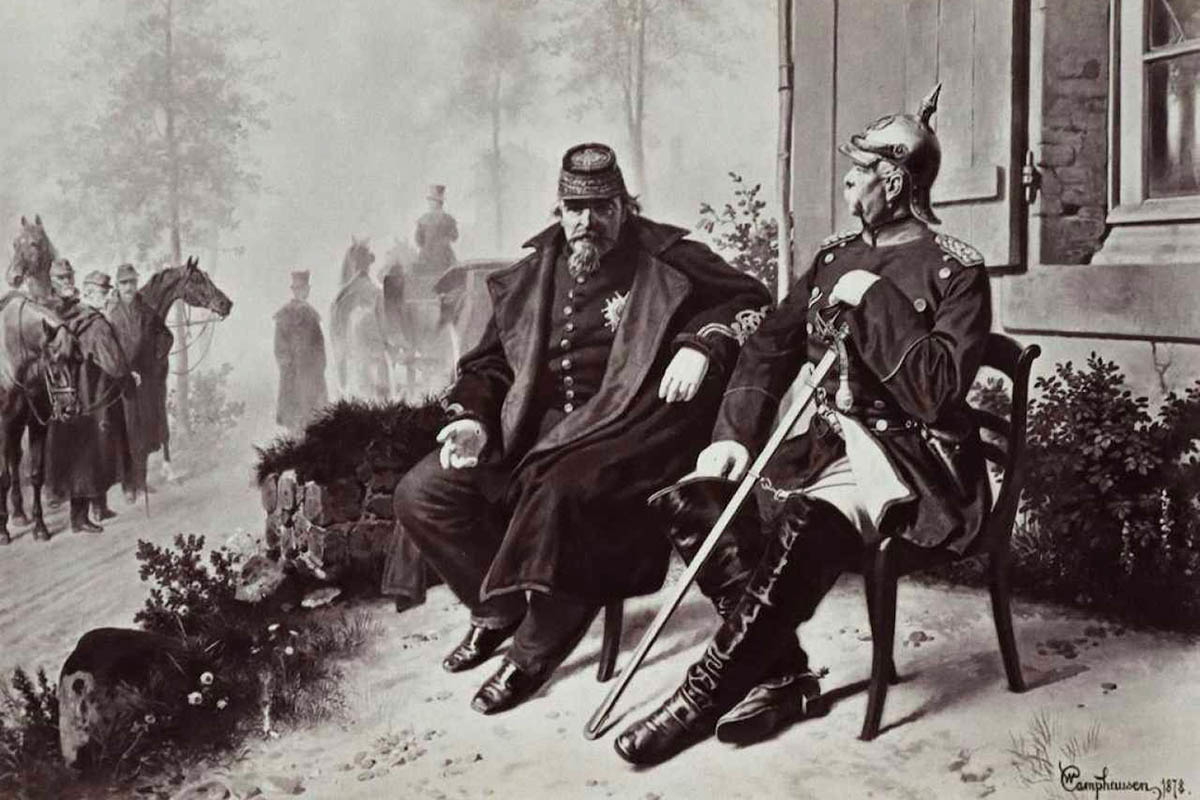 emperor napoleon iii with otto von bismarck battle sedan