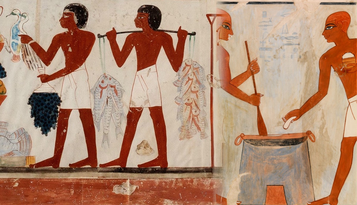 food ancient egypt cooks frescoes