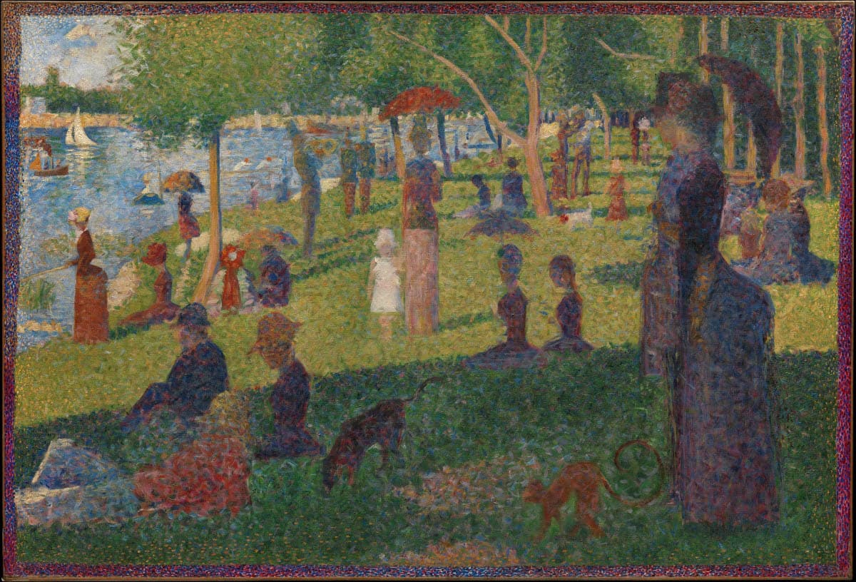 georges seurat pointillism sunday afternoon painting