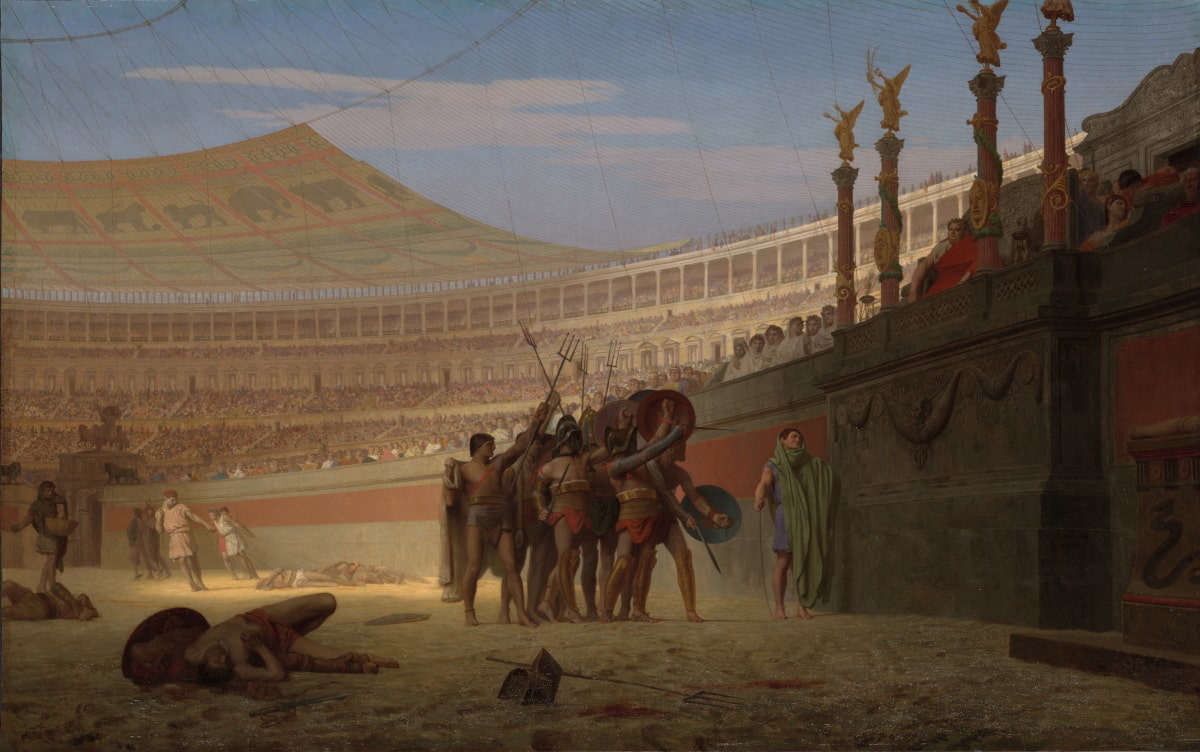 gerome ave caesar salute yale painting