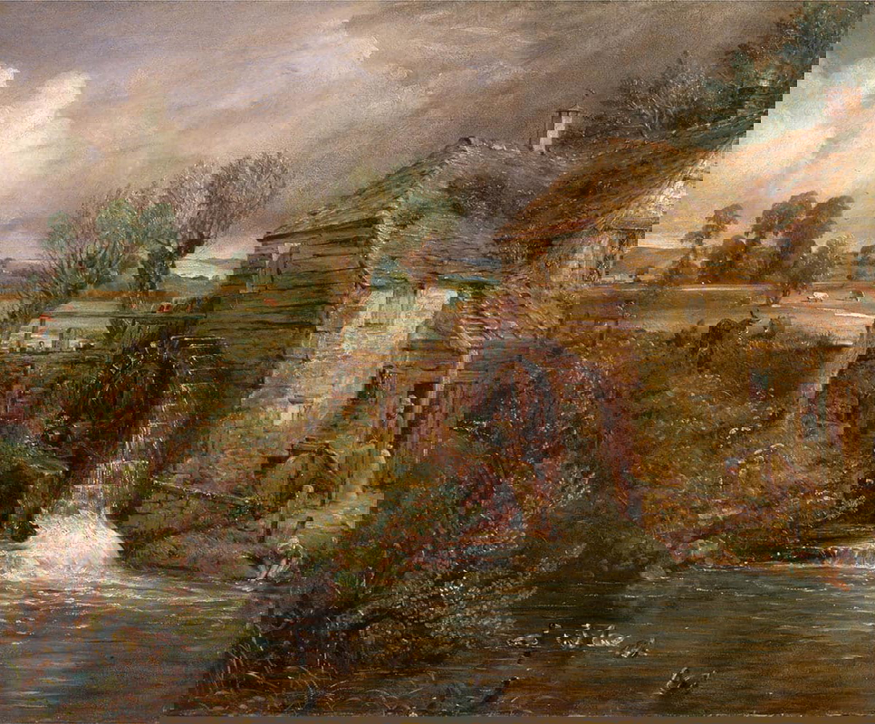 landscape painting constable parham mill