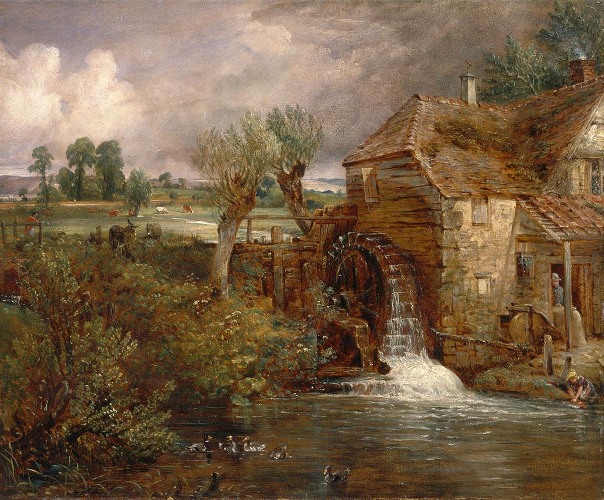 landscape painting constable parham mill